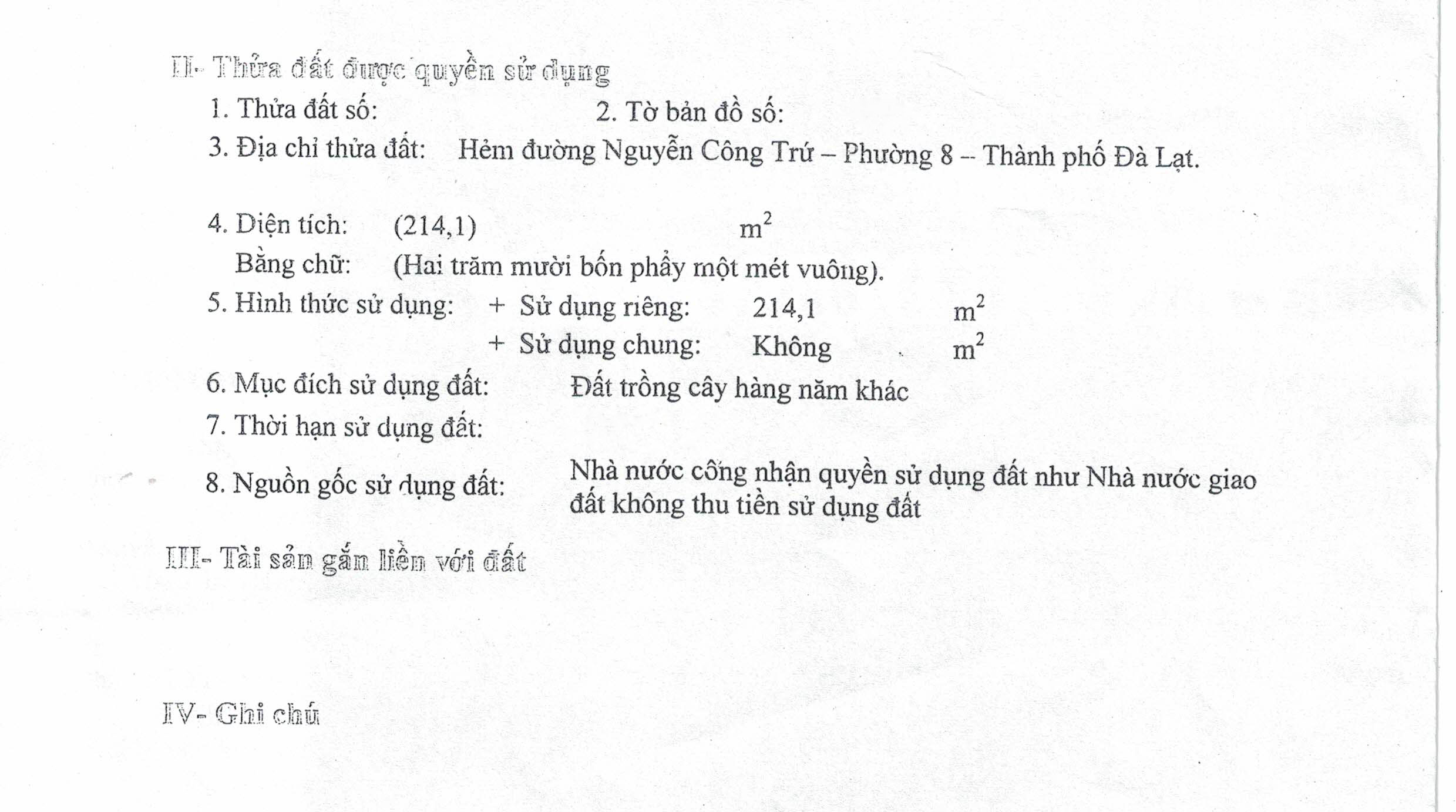D0127-BÁN ĐẤT 2 MẶT TIỀN HẺM 5M ĐƯỜNG NGUYỄN CÔNG TRỨ, P8, ĐÀ LẠT